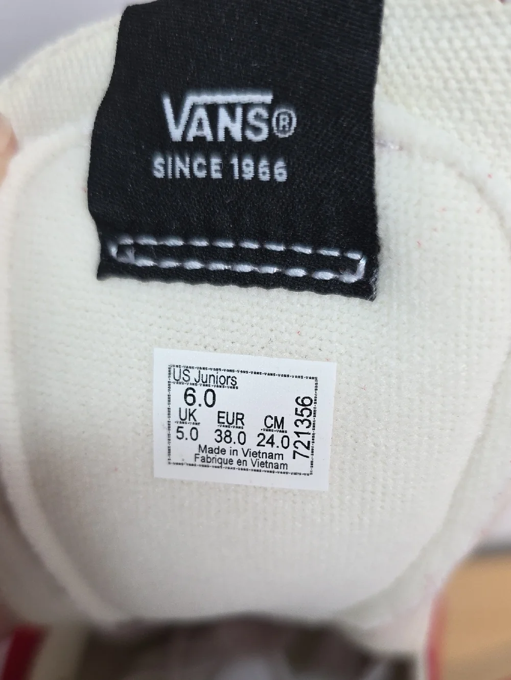 Vans Kids Red Checker Flame Sk8-Hi Sneakers Juniors 6 - Picture 3 of 8